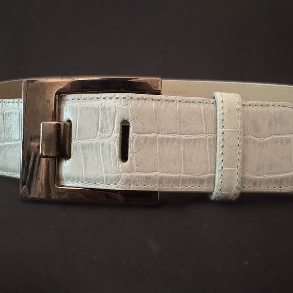 Carlisle Women\'s Alligator Embossed Genuine Leather Belt